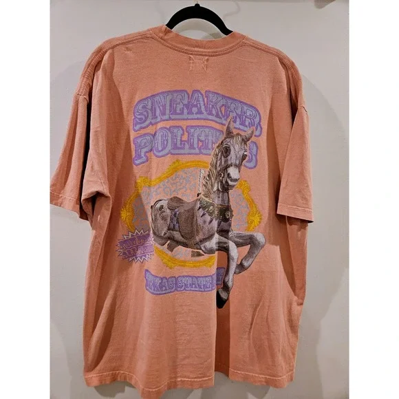 Graphic T-Shirt Cotton‎ Sneaker Politics Texas State Fair Carousel Horse Mens XL