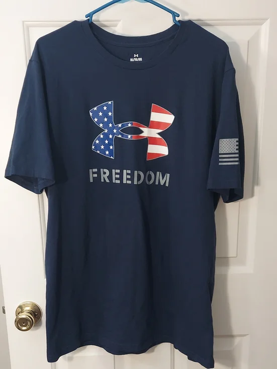 Under Armour Navy Short-Sleeve Freedom Logo Tee