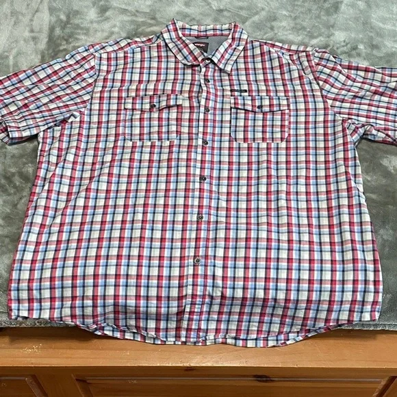 Wrangler Red and Blue Checkered Casual Shirt