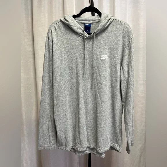 Nike vintage blue tag grey pullover hooded sweatshirt | size XL