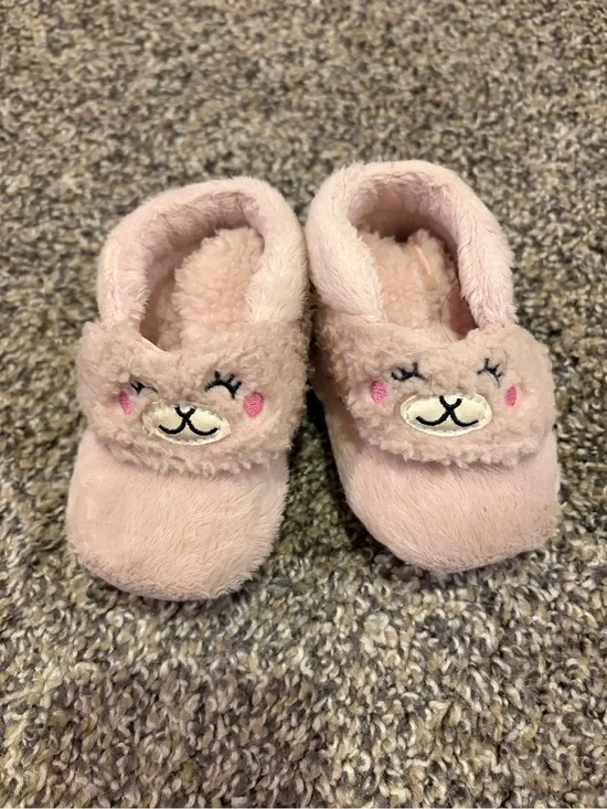 UGG Pink Bixbee Llama Stuffie Baby Slippers