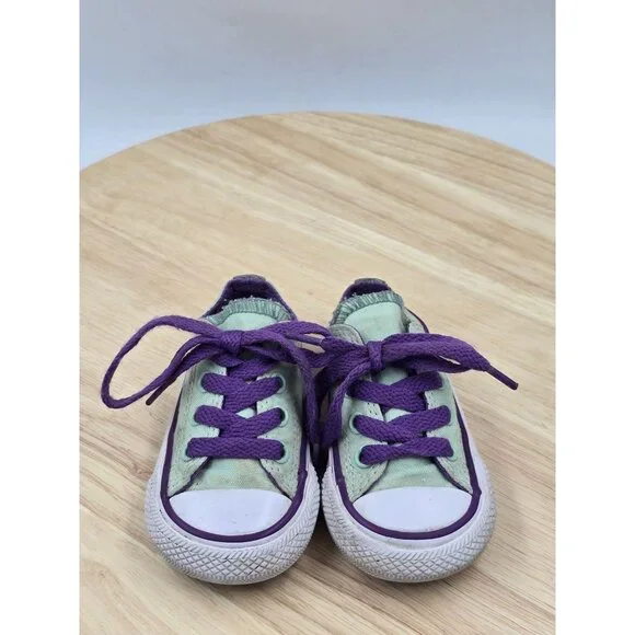 Coverse Chuck Taylor All Star Low Top Double Tongue Shoes Toddler Girls sz 4