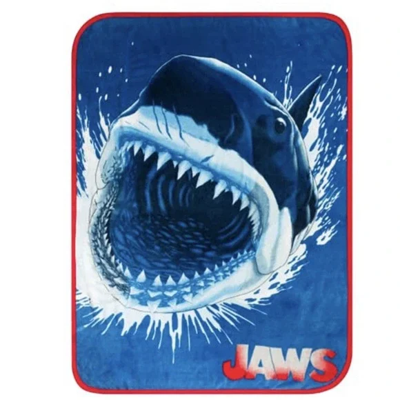Franco JAWS‎ 46x60 Inch Micro-Plush Throw Blanket Shark Universal Studios NEW