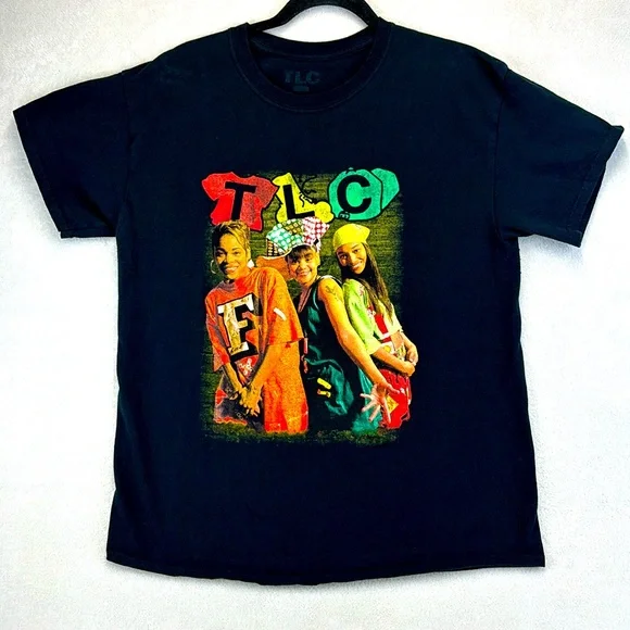 TLC No Scrubs Group Music T-Shirt Unisex Size Large