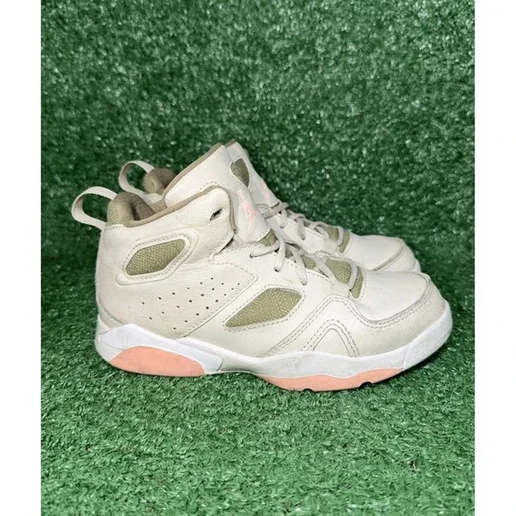 Air Jordan Toddler Size 12C Flight Club '91 Beige Pink Walking Shoes Sneakers