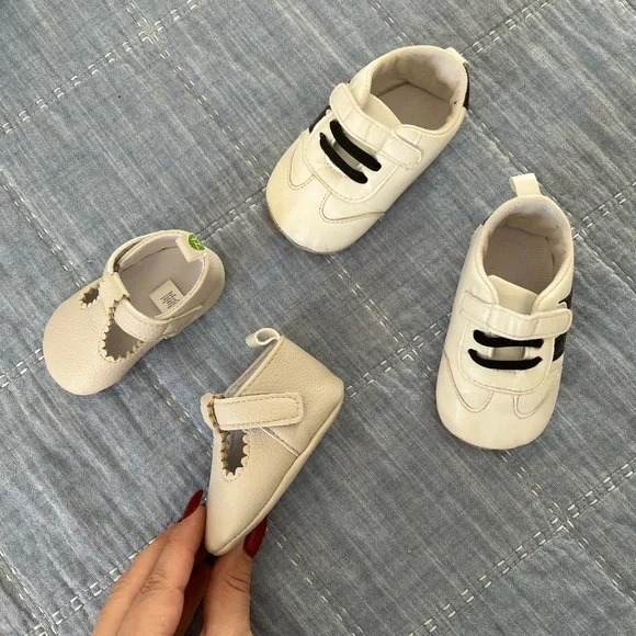 Baby boy shoes 0-3 month set of two pairs dressy shoes