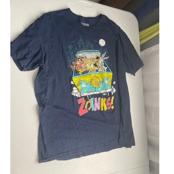 WB 100 Scooby Doo Zoinks! Graphic‎ Print T-Shirt XXL