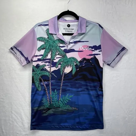 Duvin Design Company Polo Men's Small Beachy‎ Coastal Surf