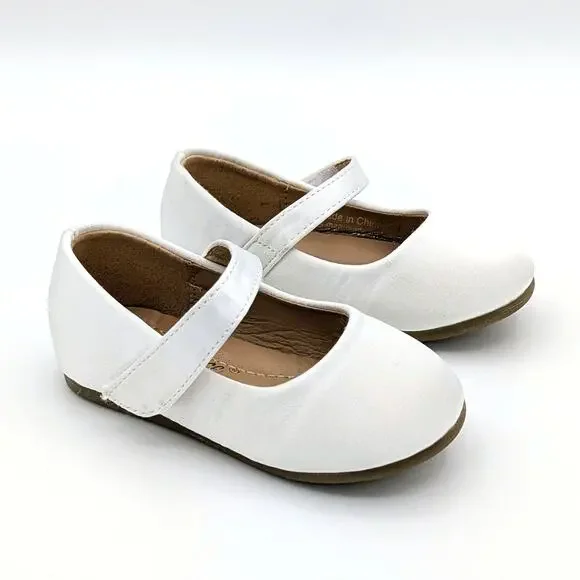 White Satin Mary Jane Toddler Shoes US 5.5 EU 21 Flower Girl Wedding Dress Up