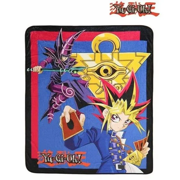 New Yu-Gi-Oh Fleece Throw Blanket Gift  SOFT Plush Yugioh Cards Dark Magician