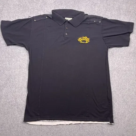 blac label graphic polo shirt black cotton xl