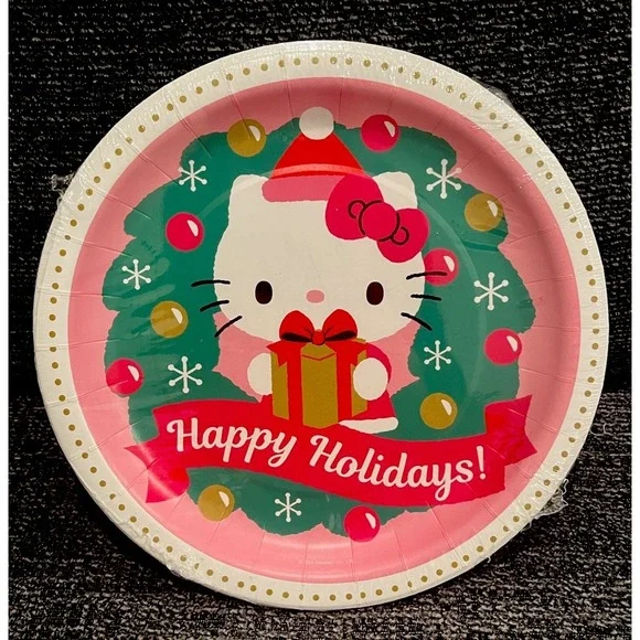 Pack Of 8 Hello Kitty‎ Christmas Happy Holidays Party Supplies 9
