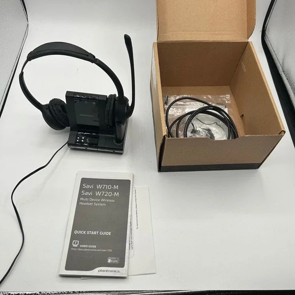 Plantronics Savi W720-M Wireless Headset System Microsoft Lync - Works, Peeling