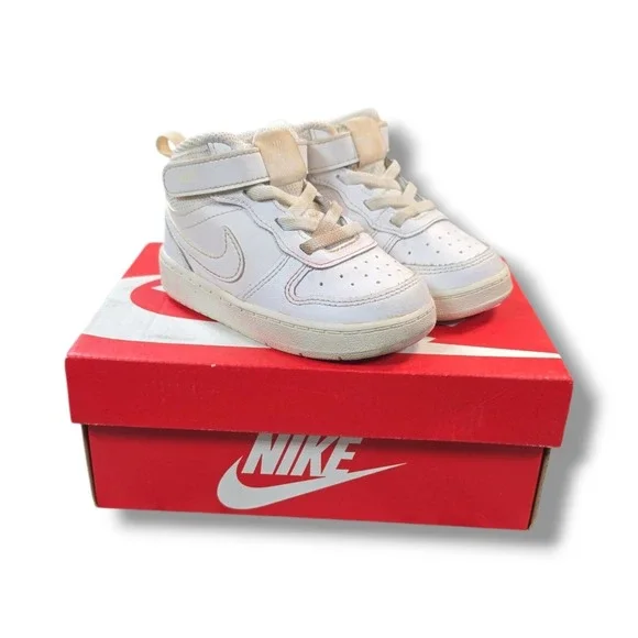 Nike Court Borough Mid 2 White/ Toddler Size 6
