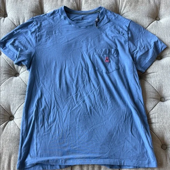 NWOT Psycho Bunny Men's L Blue‎ Crew Neck T-Shirt