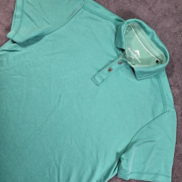 Tommy Bahama Polo Shirt Mens S Green Excellent Modal Blend Short Sleeve ST226187