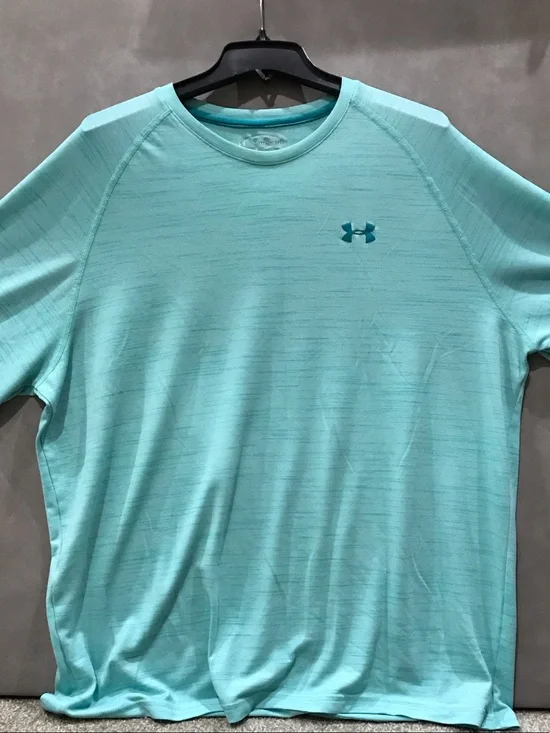 Under Armour Light Aqua Athletic Short Sleeve Heat Gear Tee XXL