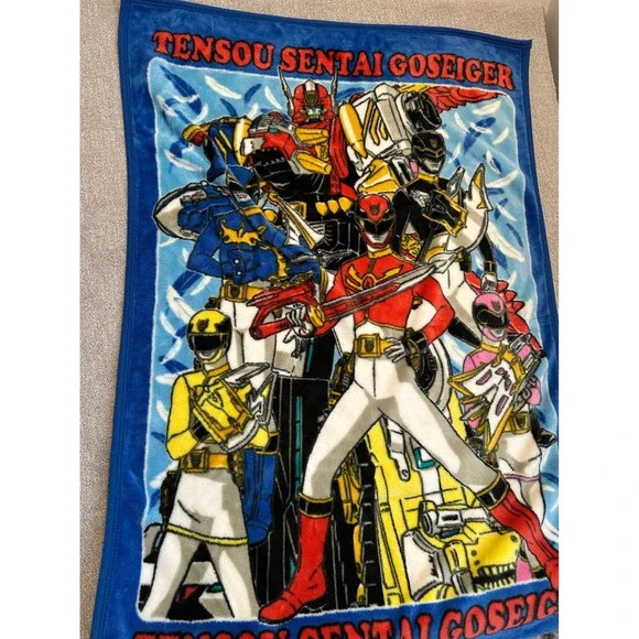 Tensou Sentai Goseiger Super Sentai Power Rangers Fleece Blanket Blue‎ 56x36