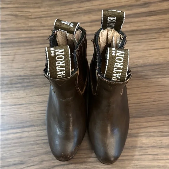 Kids Brown Leather Ankle Boots