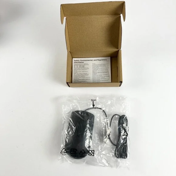 DELL Optical Wired Mouse Black‎ Unopened Box LED Tracking USB MS116-BK