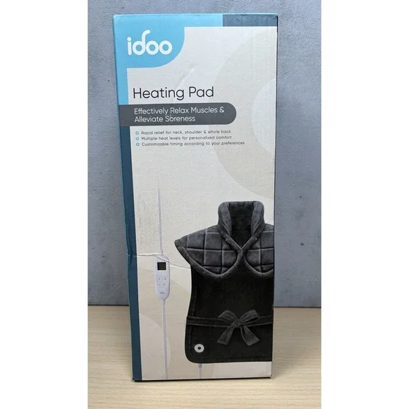 Heating Pad for Neck and Shoulders and Back for Pain Relief Gray Large 24