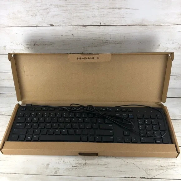 Dell KB216 Wired Multimedia Keyboard Black Chiclet Keys USB 0RKR0N New