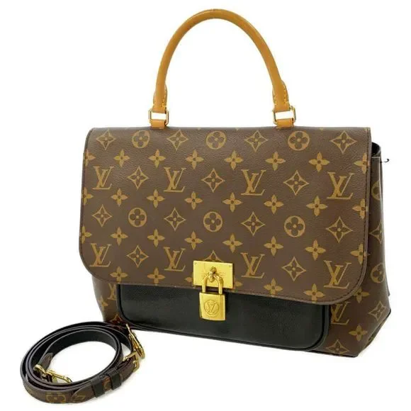 Louis Vuitton Shoulder Bag Monogram Marignan Black