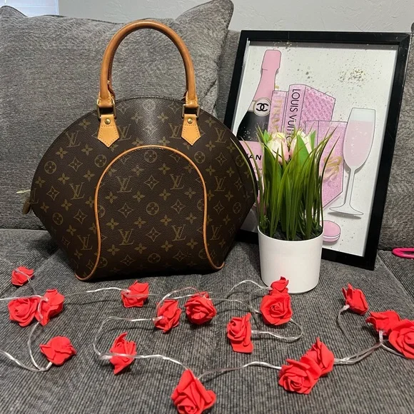 Louis Vuitton Brown and Tan Monogram Bag, Ellipse MM