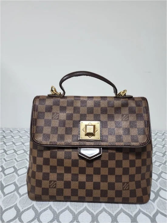 Authentic Louis Vuitton Damier Canvas Bergamo MM Bag