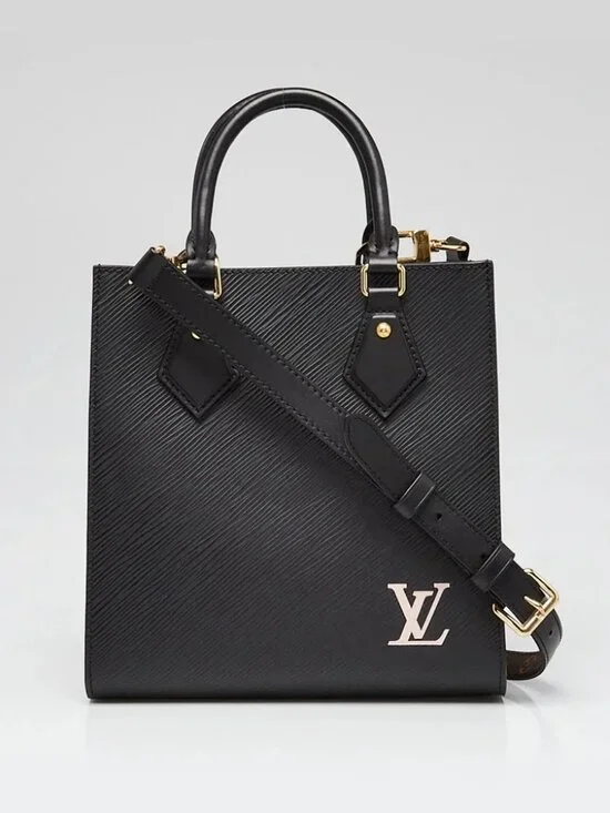 Louis Vuitton Black Epi Leather Sac Plat NV BB Bag