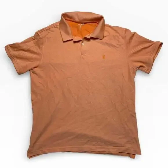 IZOD Men's Classic Fit Short Sleeve Pique Polo Shirt Orange