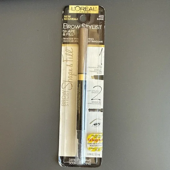 Lot x 2 L'Oréal Brow Stylist Shape and Fill Pencil 400  Blonde 3 in 1