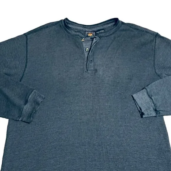 Route 66 Distressed Blue Henley