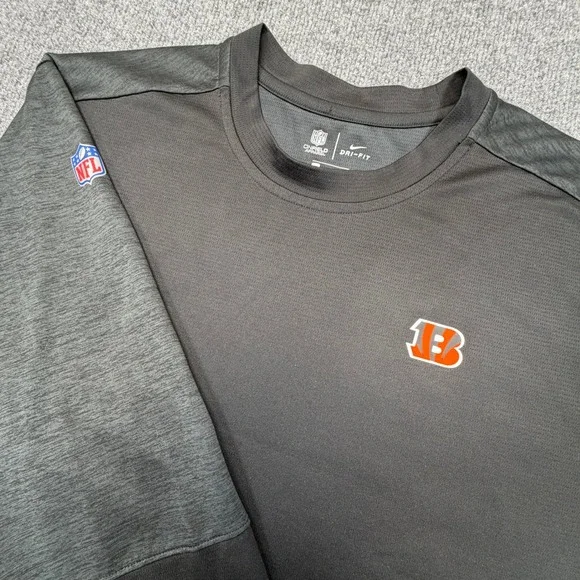 Nike Cincinnati Bengals NFL Long Sleeve Shirt Mens XXL Black Dri-FIT On Field‎
