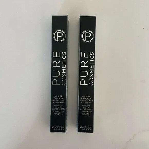 Pure Cosmetics Makeup Bundle Killer Cat Eye Liner Waterproof Eyeliner Pen‎ Black