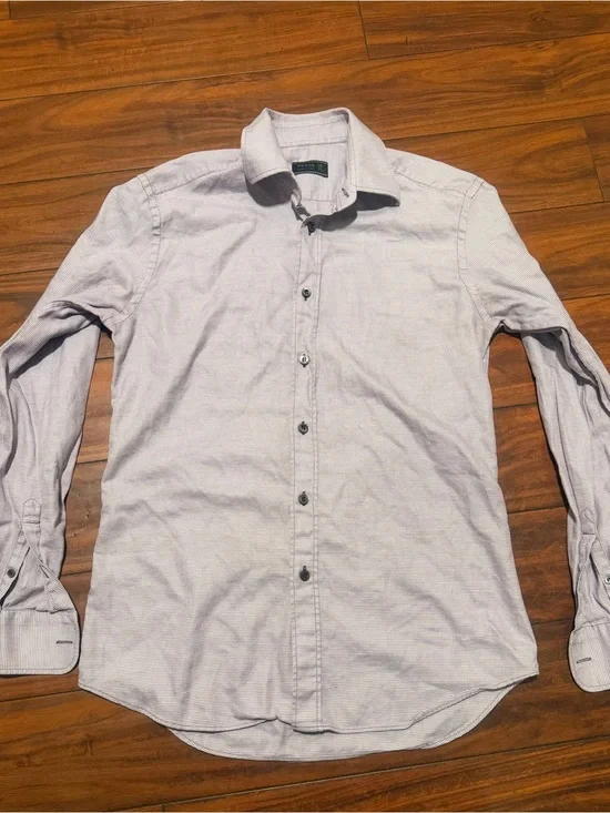 Prada Men's Light Lavender Button-Down Shirt sizes 38/15