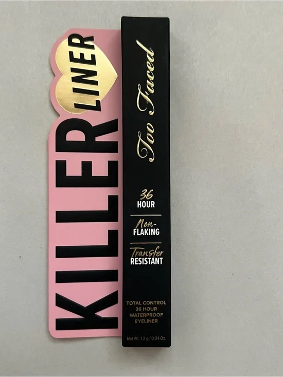Too Faced Killer Liner Black Total Control 36-Hour Waterproof Gel Eyeliner NWT