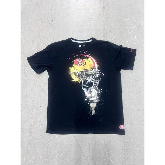 Nike NFL San Francisco 49ers T-Shirt Mens Large Black Graphic Print Football