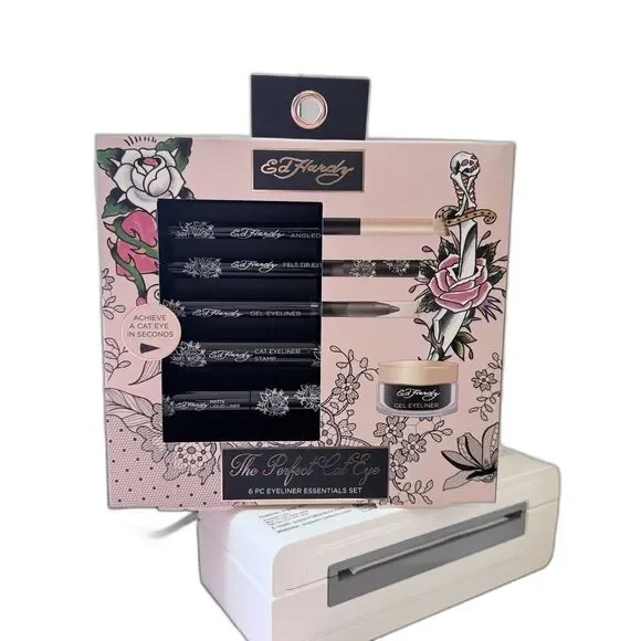 Ed Hardy The Perfect Cat Eye 6 Pc Eyeliner Essentials Set New In Box