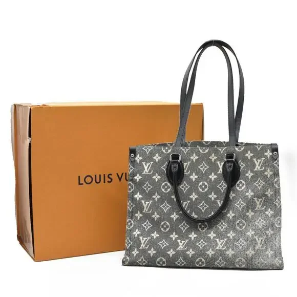 Louis Vuitton  Monogram Jacquard Denim Onthego MM Black