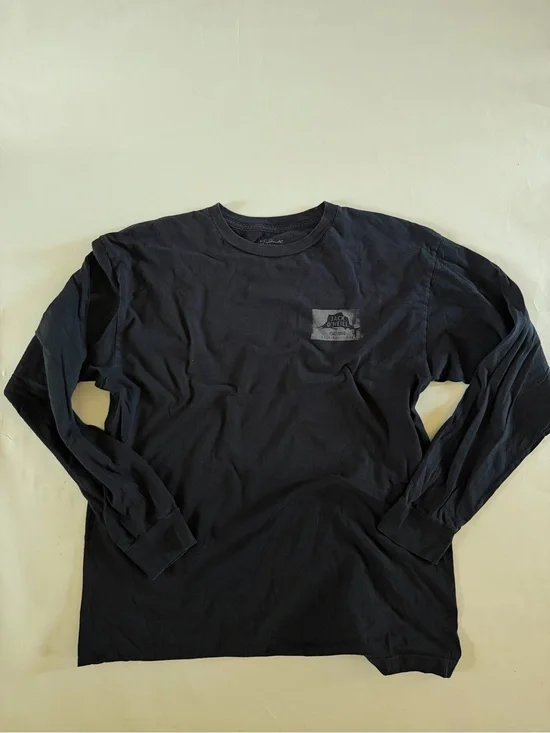 Black Long-Sleeve Men’s Crewneck Shirt