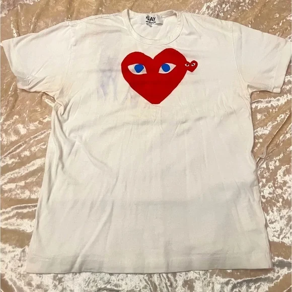 Comme des Garçons Play Heart Printed Crewneck T-Shirt