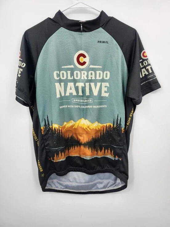 Primal 3/4 Zip Cycling Jersey Colorado Native Lager men's SZ L