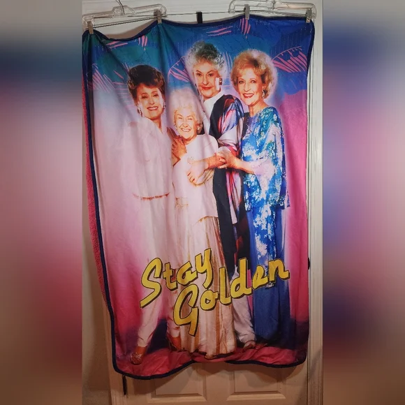 Just Funky The Golden Girls Stay Golden 45 x 60 Inch Fleece Throw Blanket