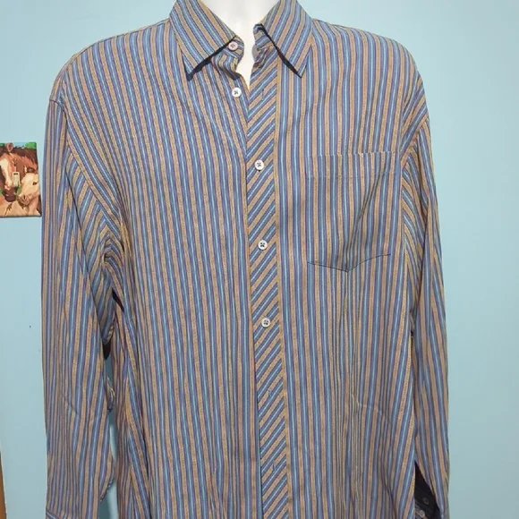 Bugatchi Stylish Multicolor Striped Button-Down Shirt