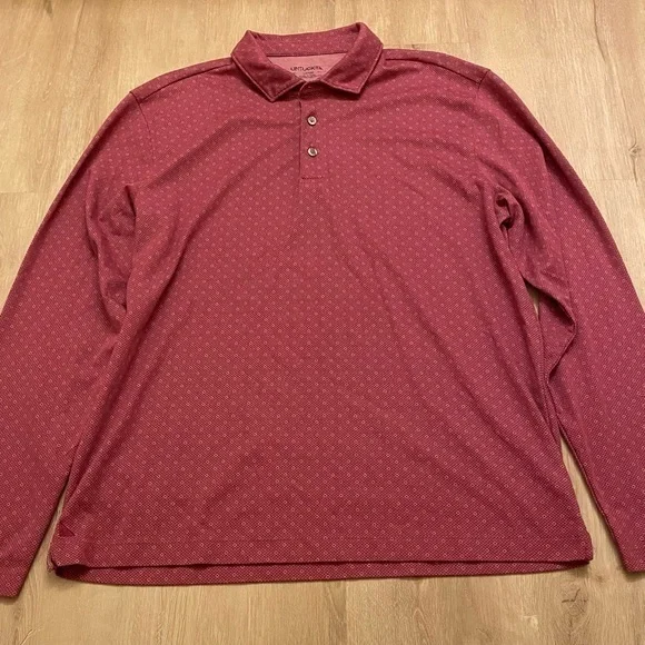 UNTUCKit Shirt Large Polo Mauve Pima Cotton Beaux Lattice