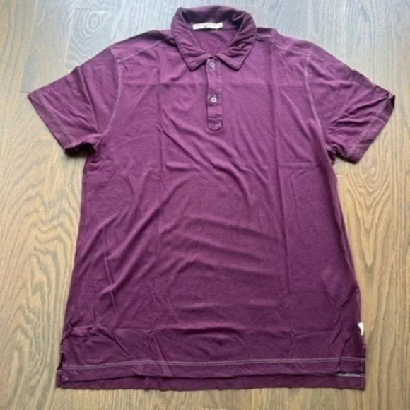 AGAVE DENIM purple polo shirt short sleeve size M men’s golf preppy H
