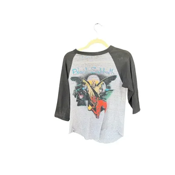 Vintage 1982 Black Sabbath World Tour Raglan Baseball Shirt Single Stitch 80s M