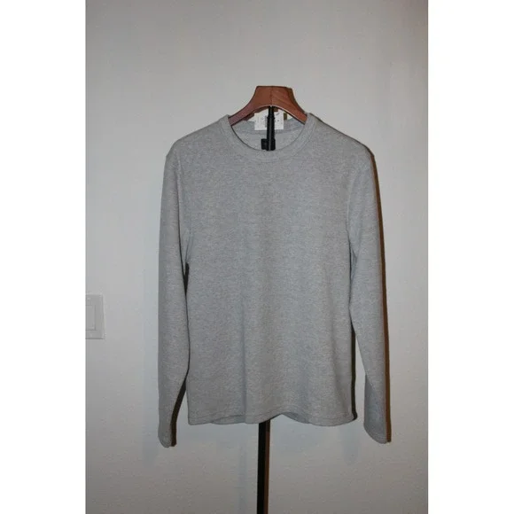 J.Crew Men's Textured Knit Long Sleeve Crewneck Heather Grey CL388 Size M NWT
