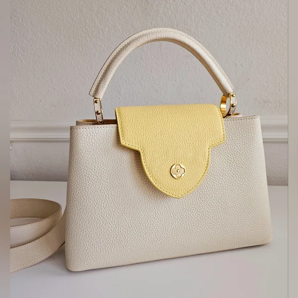Louis Vuitton Beige & Yellow Capucines PM Two-way Bag